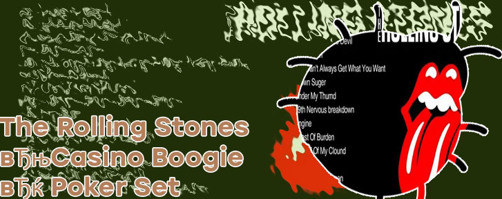 Rolling stones poker set